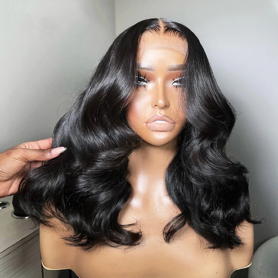 Body Wave 13x4 Transparent Lace Front Bob Wig Human Hair Wigs 180 Short LooseBody Wave TPart Lace Frontal Bob Wigs For Women
