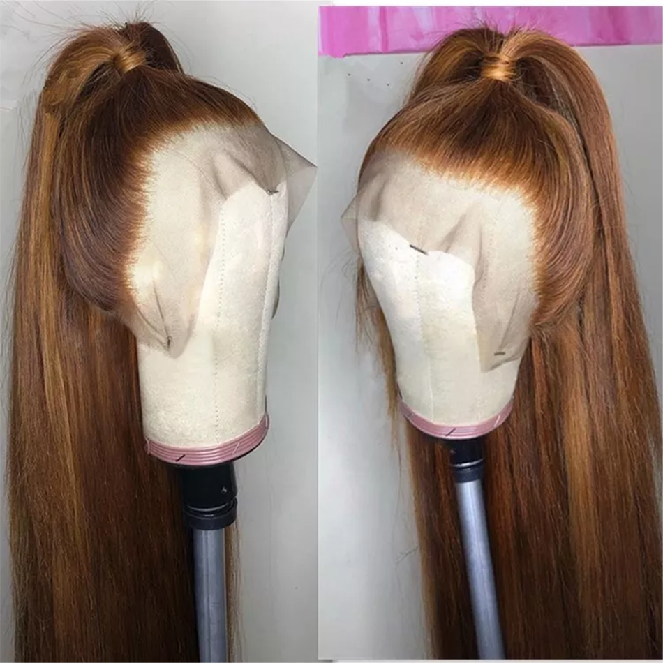 Cheap Light Brown Raw Human Hair Lace Front Wigs 360 Full Lace Human Hair Wigs For Black Women Hd Lace Frontal Wigs Human Hair