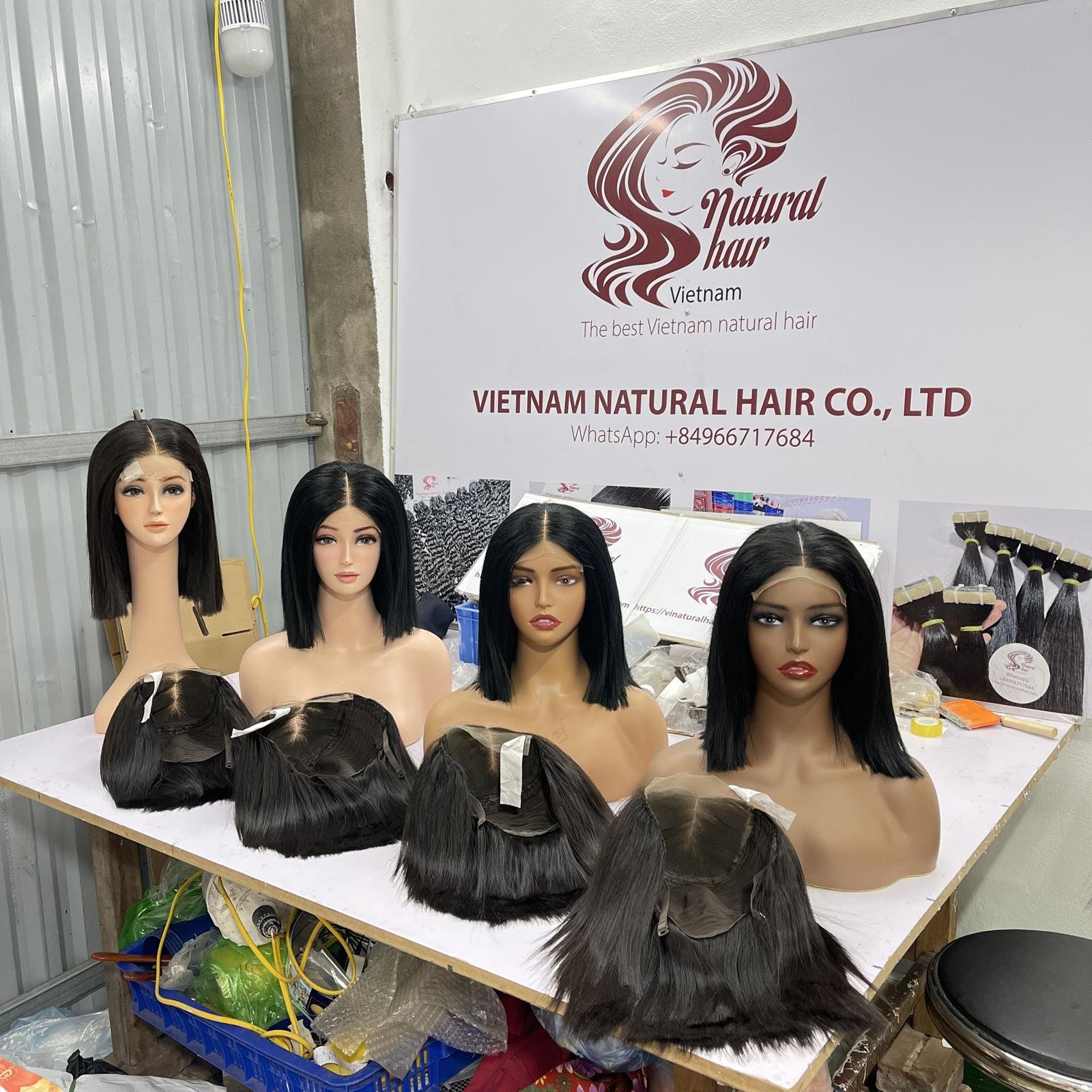 Raw Vietnamese Hair Black Bob Human Hair Wig Transparent Glueless Lace Bob Frontal And Closure Wig For Black Women