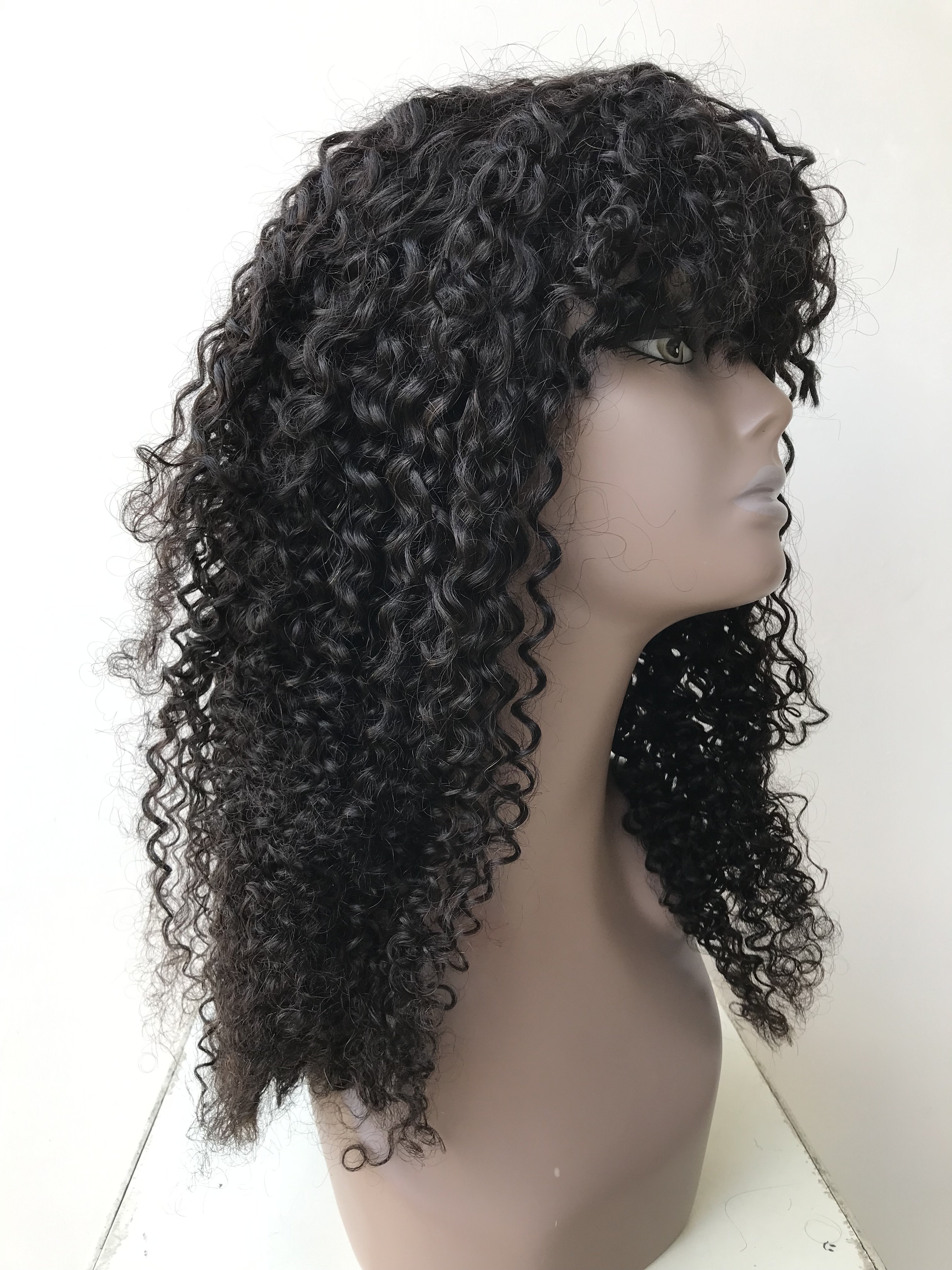 Wholesale Natural Unprocessed Remy Virgin Cuticle Aligned Afro Mongolian Bob Kinky Curly Natural Black Human Hair Extension Wigs