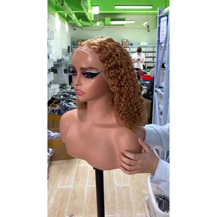 Human Hair Supplier 13*4 T Lace Frontal Wig Natural Color Virgin Human Hair Short Curly Vietnamese Hair Vendor For Black Women