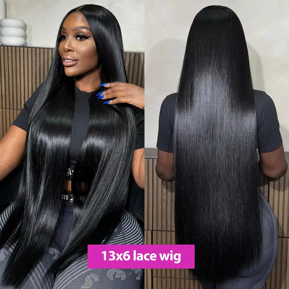 Bone Straight 13x4 Full Lace Front Raw Indian Human Hair HD Lace Frontal Wig Brazilian Virgin Bone Straight Human Hair Wigs