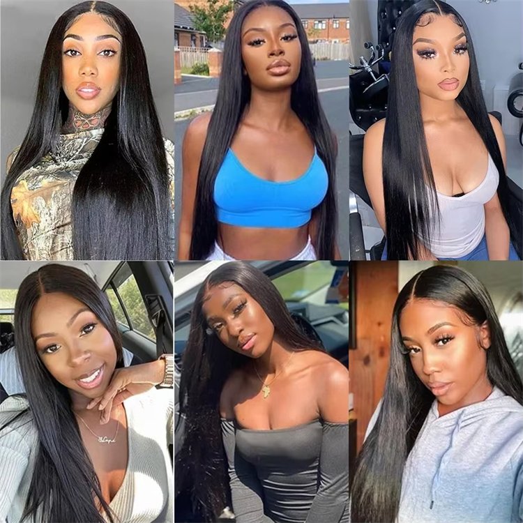 Bone Straight 13x4 Full Lace Front Raw Indian Human Hair HD Lace Frontal Wig Brazilian Virgin Bone Straight Human Hair Wigs