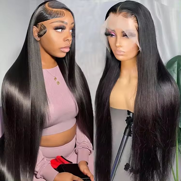 12A pre plucked natural hairline wholesale bone straight human hair short brazilian hair lace front wig for black women