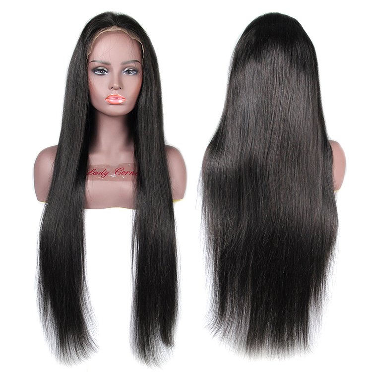 12A pre plucked natural hairline wholesale bone straight human hair short brazilian hair lace front wig for black women