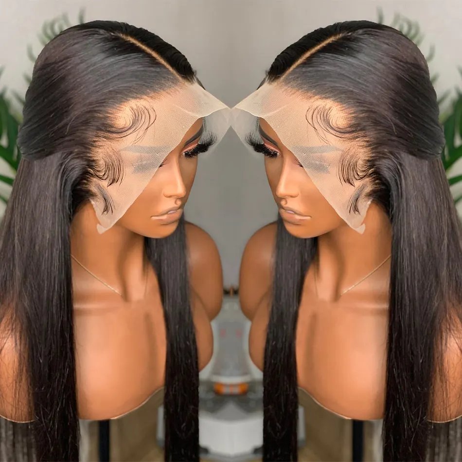 12A pre plucked natural hairline wholesale bone straight human hair short brazilian hair lace front wig for black women