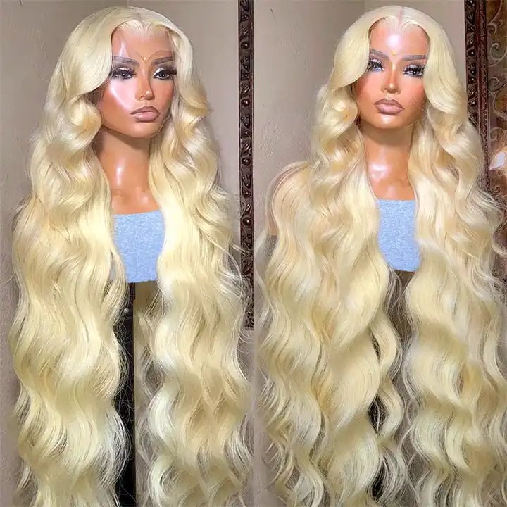 Amara supplier virgin human hair 613 body wave wig high quality 613 lace front wig human hair for woman in stock can ship now