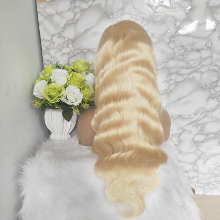 Amara supplier virgin human hair 613 body wave wig high quality 613 lace front wig human hair for woman in stock can ship now
