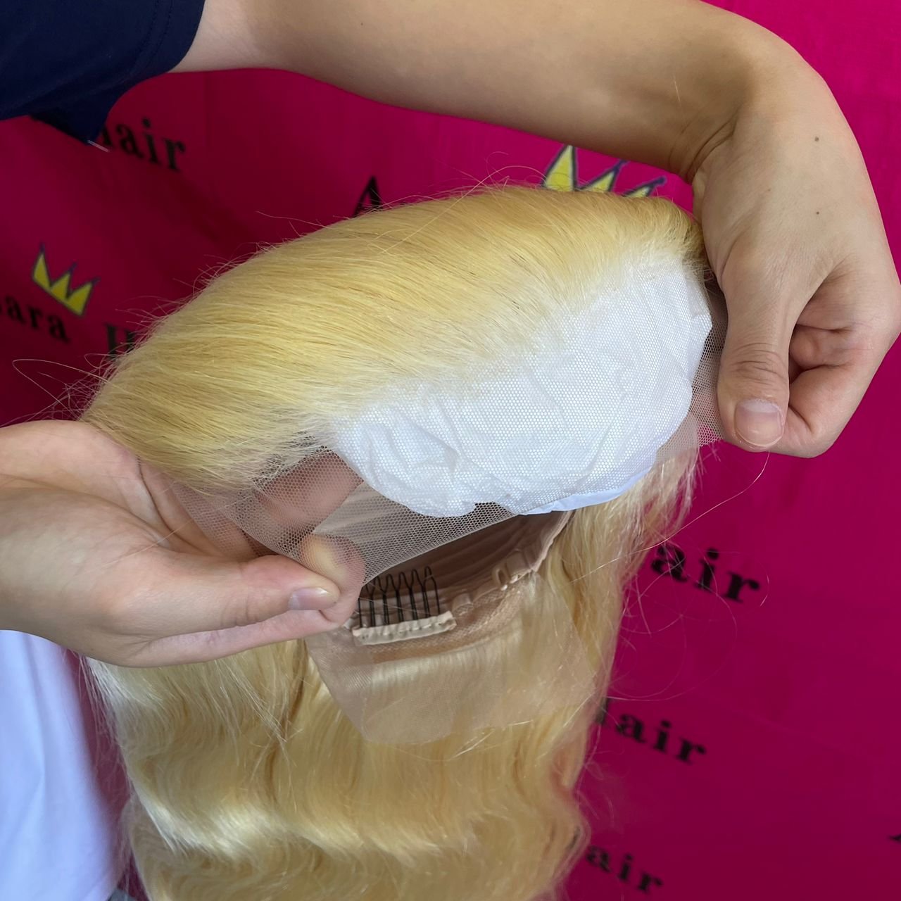 Amara supplier virgin human hair 613 body wave wig high quality 613 lace front wig human hair for woman in stock can ship now