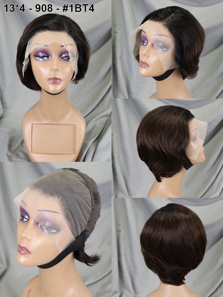 Factory Various Colors Short Bob Body Wave Wigs 360 Hd Lace Human Hair Wigs For Women