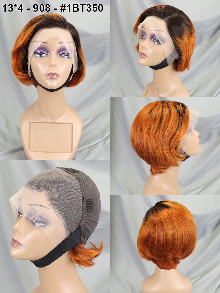 Factory Various Colors Short Bob Body Wave Wigs 360 Hd Lace Human Hair Wigs For Women
