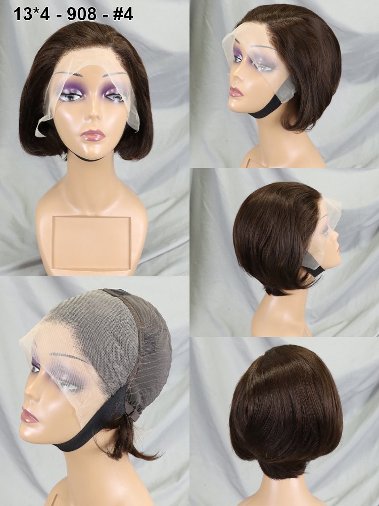 Factory Various Colors Short Bob Body Wave Wigs 360 Hd Lace Human Hair Wigs For Women