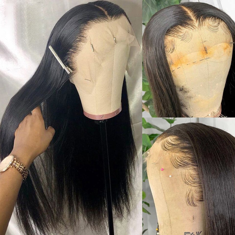 Cheap Bone Straight Full Lace Human Hair Wigs For Black Women Peruvian Human Hair Extensions Wigs Hd Lace Frontal Wig Vendor