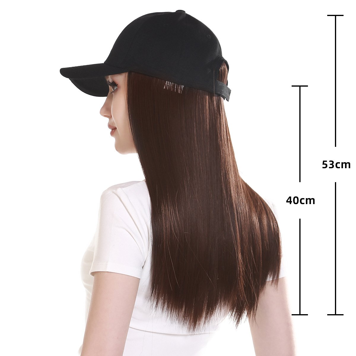 Human Hair Wigs Glueless Home Curtain Fashional Long Straight Synthetic Hair High Quality Hot Sale Hat With Wig
