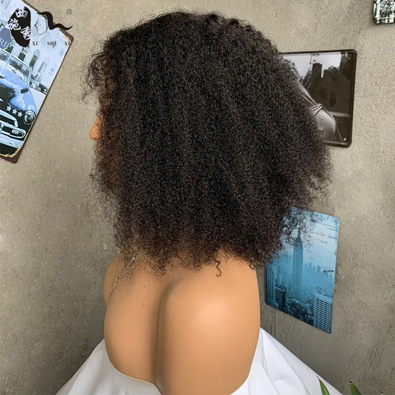 Wholesale Brazilian Hair Lace Closure Wig Short Curly Wig Virgin Human Hair Cheap Afro Kinky Curls Bob Lace Wig Vendors