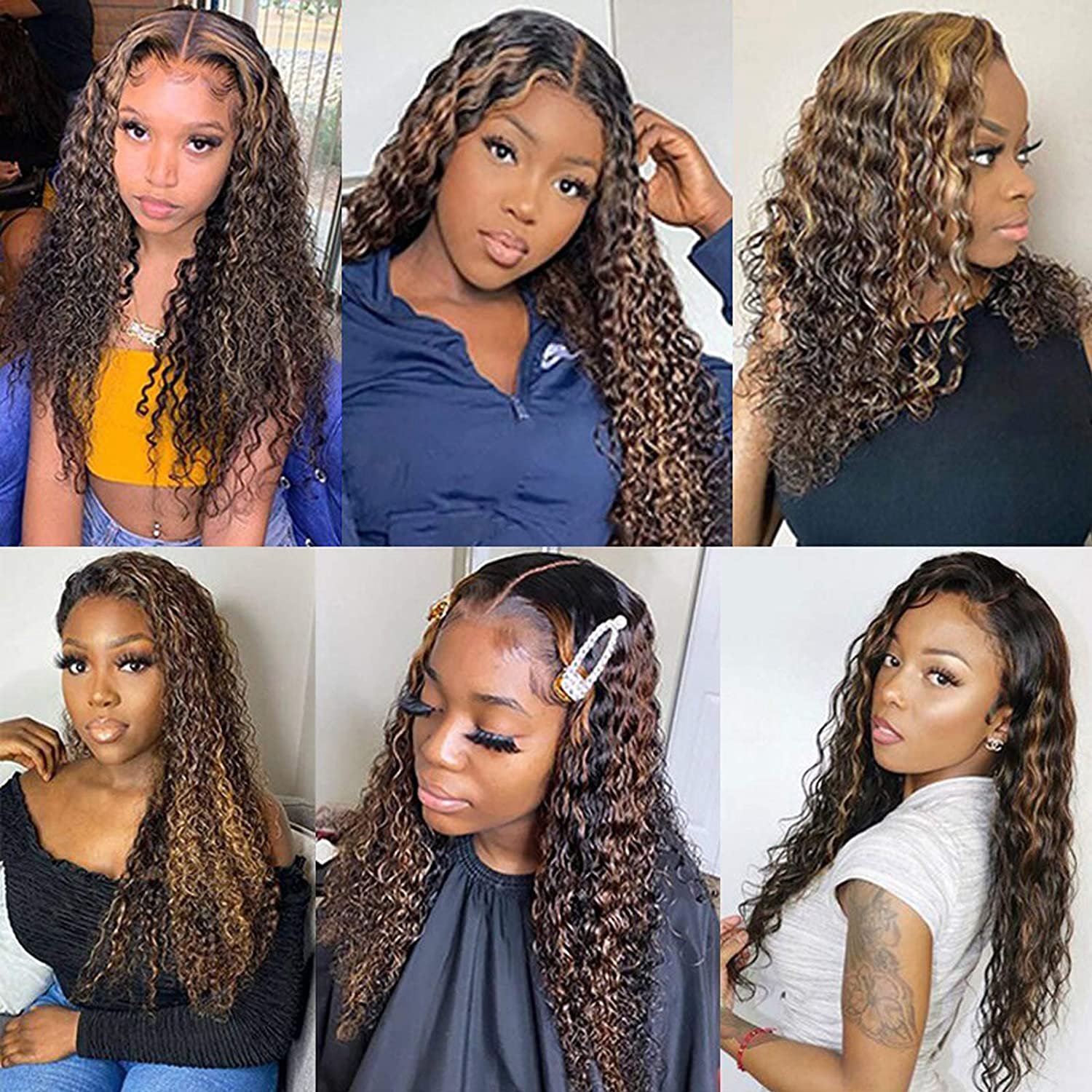 HD Full Lace Front Wig Human Hair Wigs Deep Curly Frontal Wig Virgin Brazilian Hair For Black Women