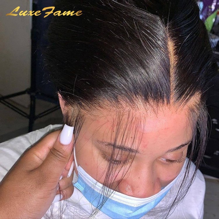 HD Transparent Lace Front Human Hair Wigs For Women Brazilian Straight Human Hair Wigs Pre plucked 13x4 Straight Lace Front Wigs