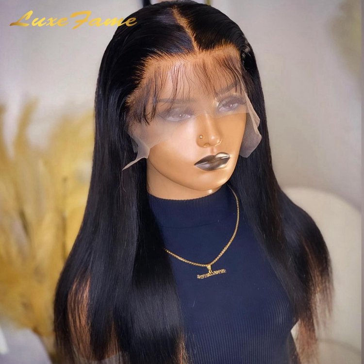 HD Transparent Lace Front Human Hair Wigs For Women Brazilian Straight Human Hair Wigs Pre plucked 13x4 Straight Lace Front Wigs