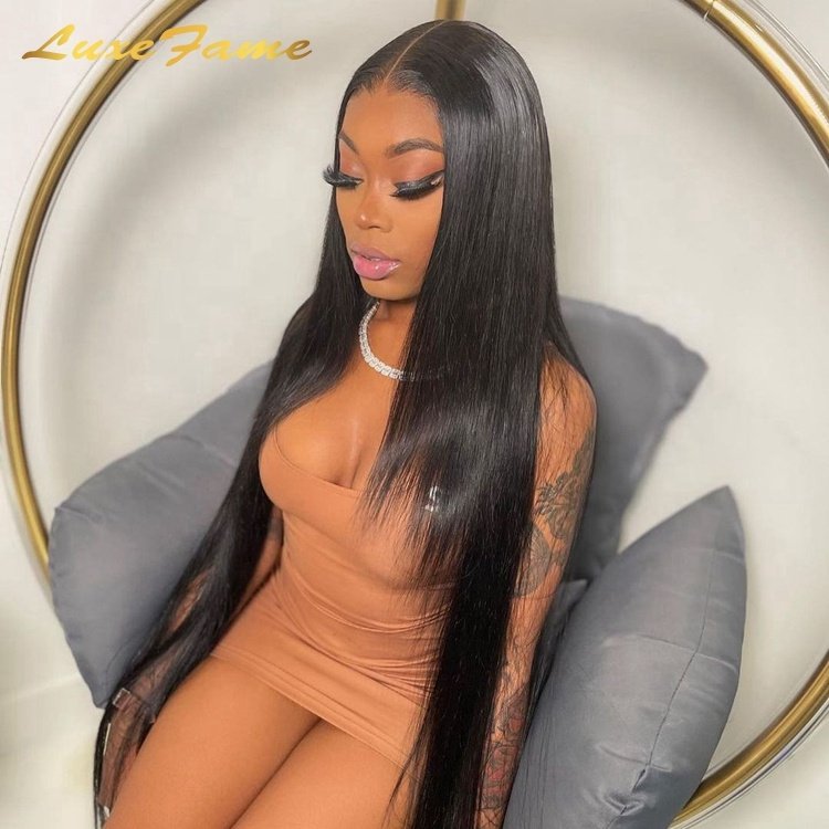 HD Transparent Lace Front Human Hair Wigs For Women Brazilian Straight Human Hair Wigs Pre plucked 13x4 Straight Lace Front Wigs