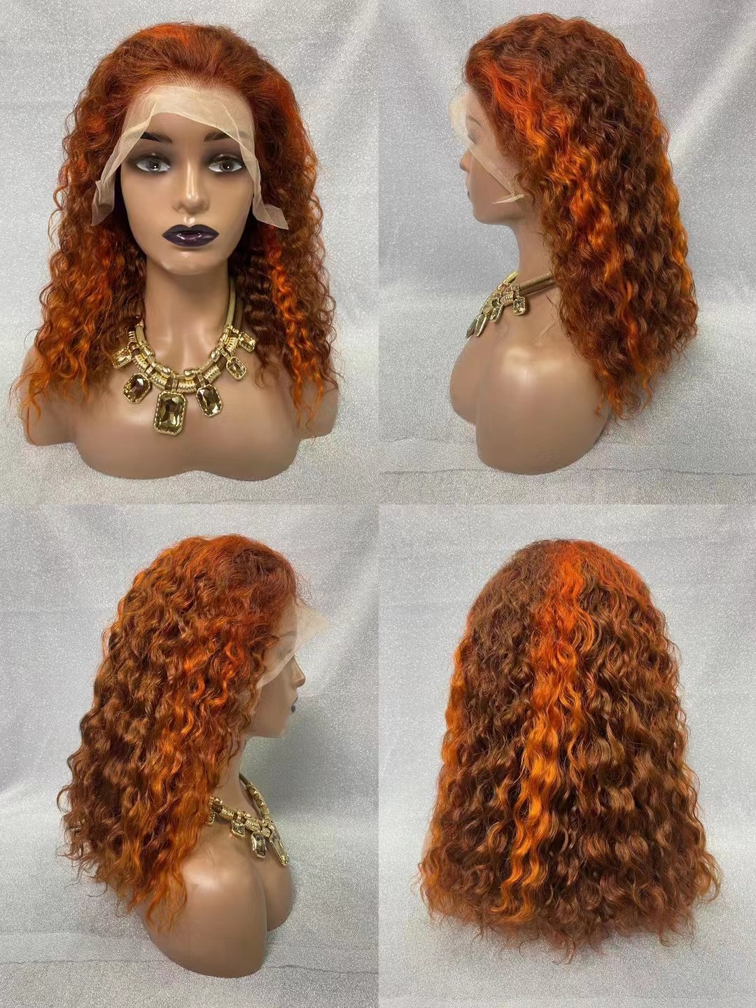 Letsfly Hot Selling 200% Ear to Ear Lace Frontal Curly Human Hair Bob Wigs With Baby Hair, Deep, Water, Jerry Wave Human Wigs