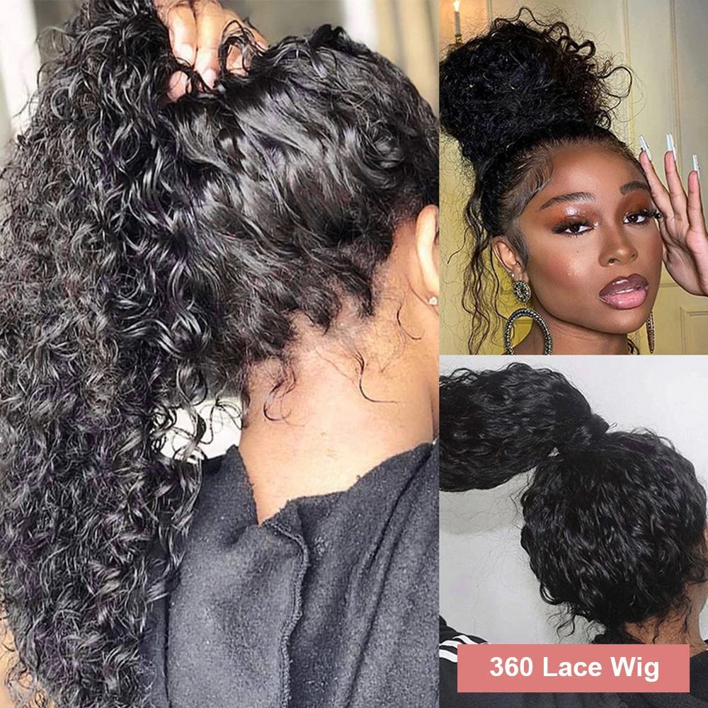 Cheap Kinky Curly Glueless Lace Front Wigs Human Hair HD Lace Frontal Wigs Raw Brazilian Natural Human Hair Wigs For Black Women