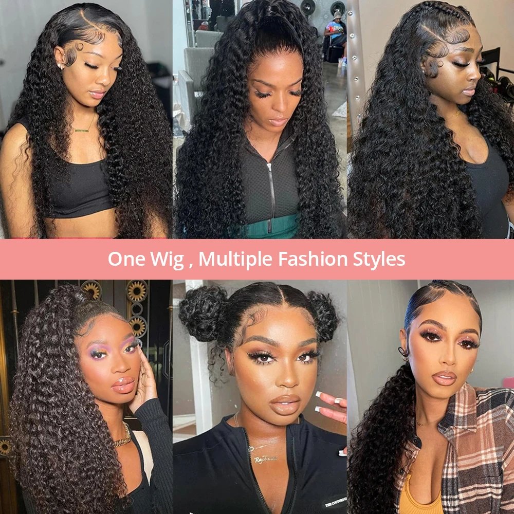 Cheap Kinky Curly Glueless Lace Front Wigs Human Hair HD Lace Frontal Wigs Raw Brazilian Natural Human Hair Wigs For Black Women