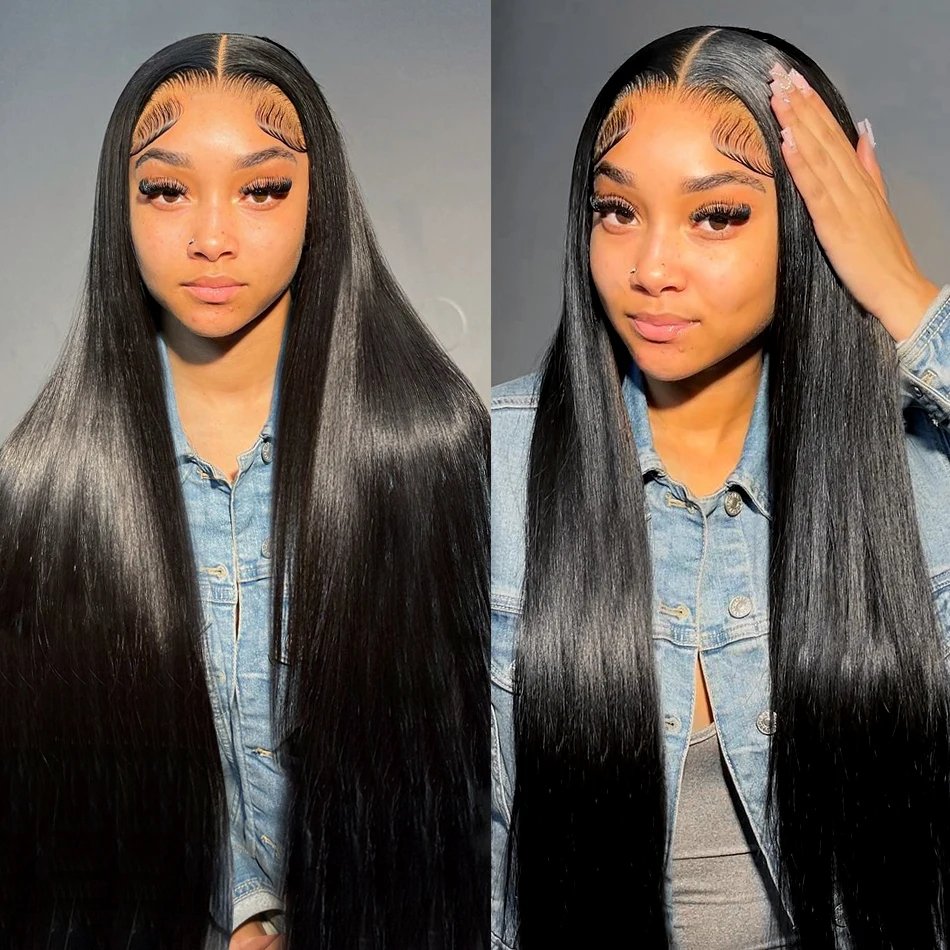 Wholesale Raw Chinese Bone Straight Human Hair Wig Real Hd Thin Lace Wigs High Quality 2x6 Lace Closure Double Drawn Lace Wig