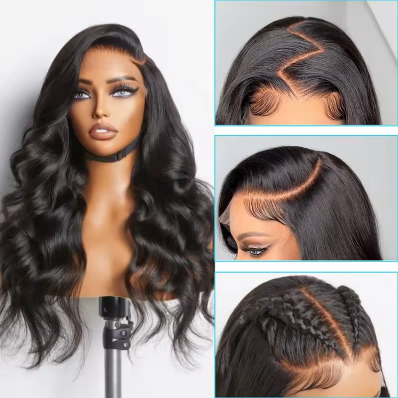 Glueless Wig 4x6 Closure HD Transparent Lace Front wig Loose Body Wave 100% Virgin Human Hair Wig For Black Women
