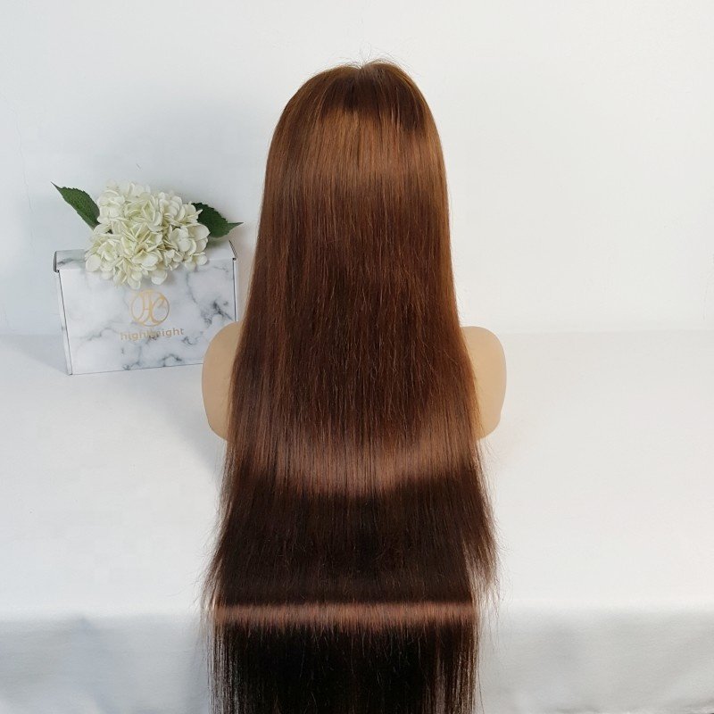 Highknight Cheap 100% Bone Straight Brazilian Virgin Human Hair 13*6 HD Glueless Full Lace Frontal Wigs For Black Women