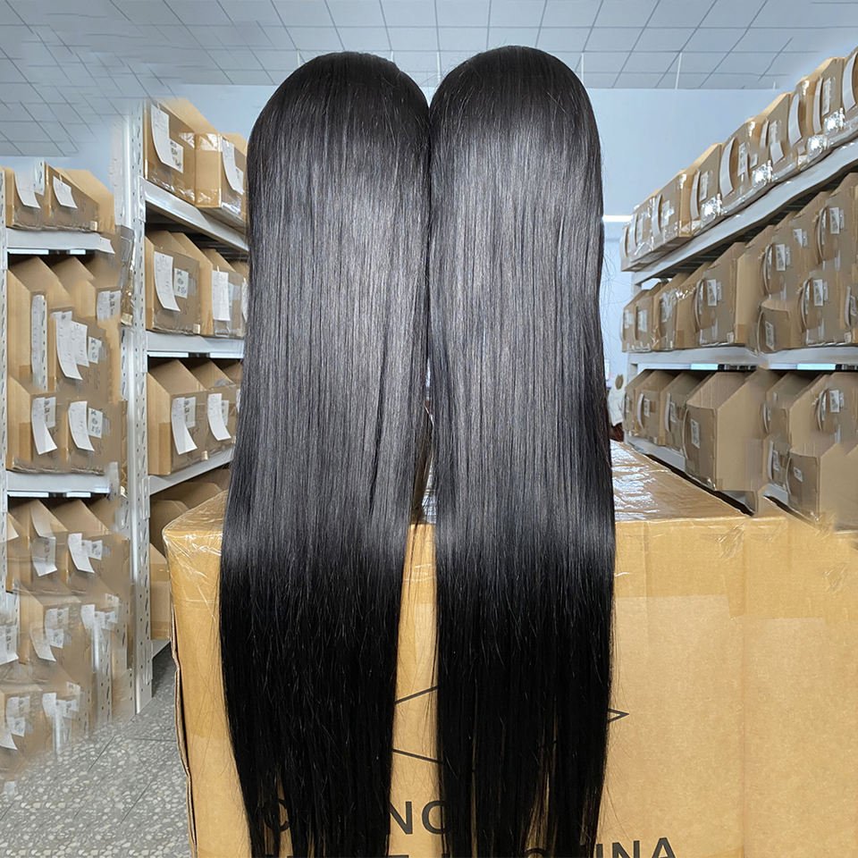 30 32 34 36 38 40 50 Inch Human Lace Frontal Wig Vendors Straight Virgin Brazilian Lace Front Human Hair Wigs For Black Women