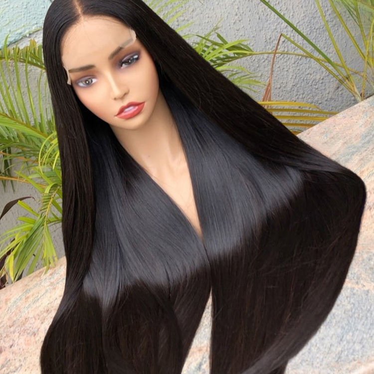 Raw Vietnamese Wig Wholesale Vendors,Double Drawn Human Hair Original Vietnamese Wig,Water Wave Bone Straight Wigs