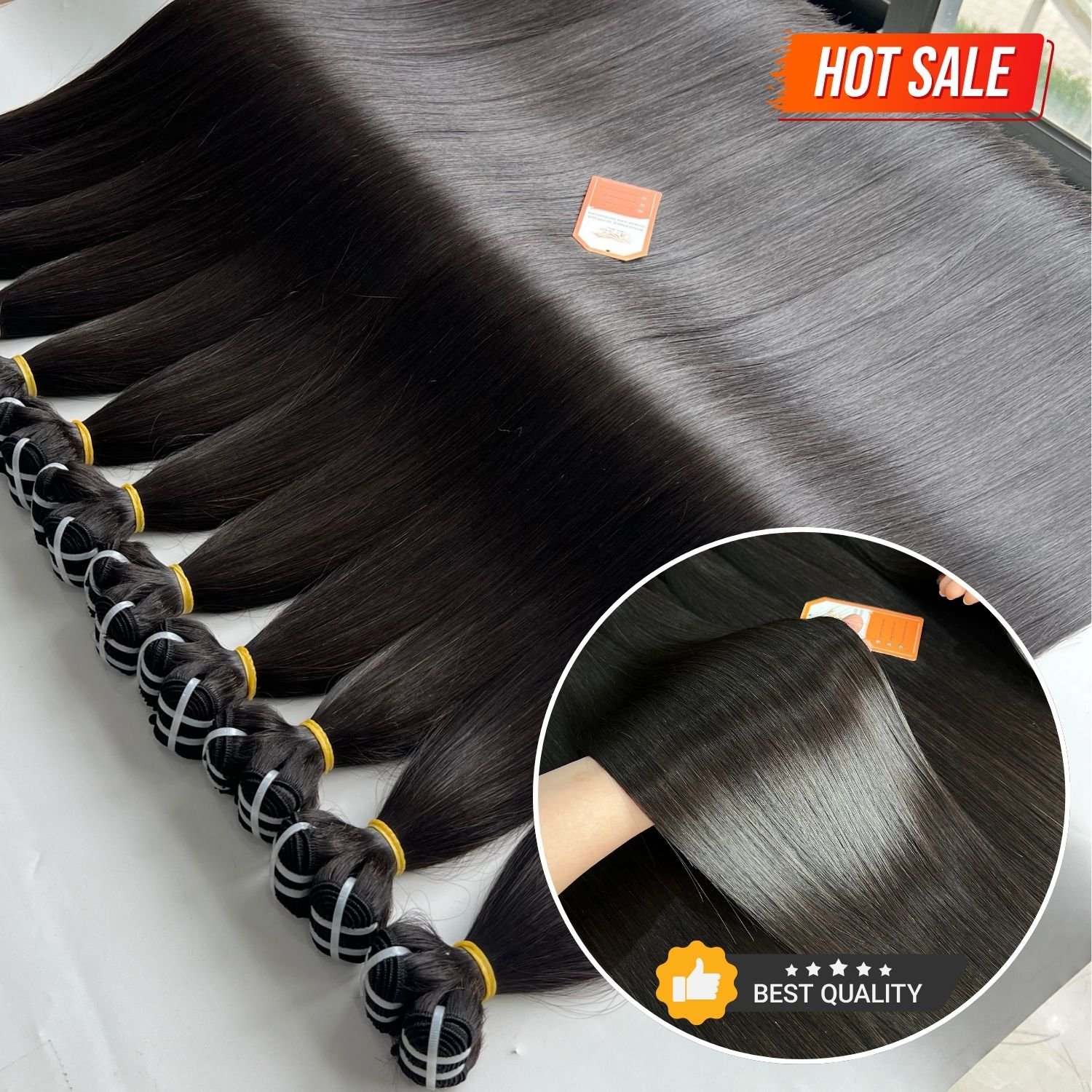 Wholesale Vietnamese Bone Straight Hair Bundles Machine Weft Top Quality 100% Remy Hair Extensions Worldwide Shipping