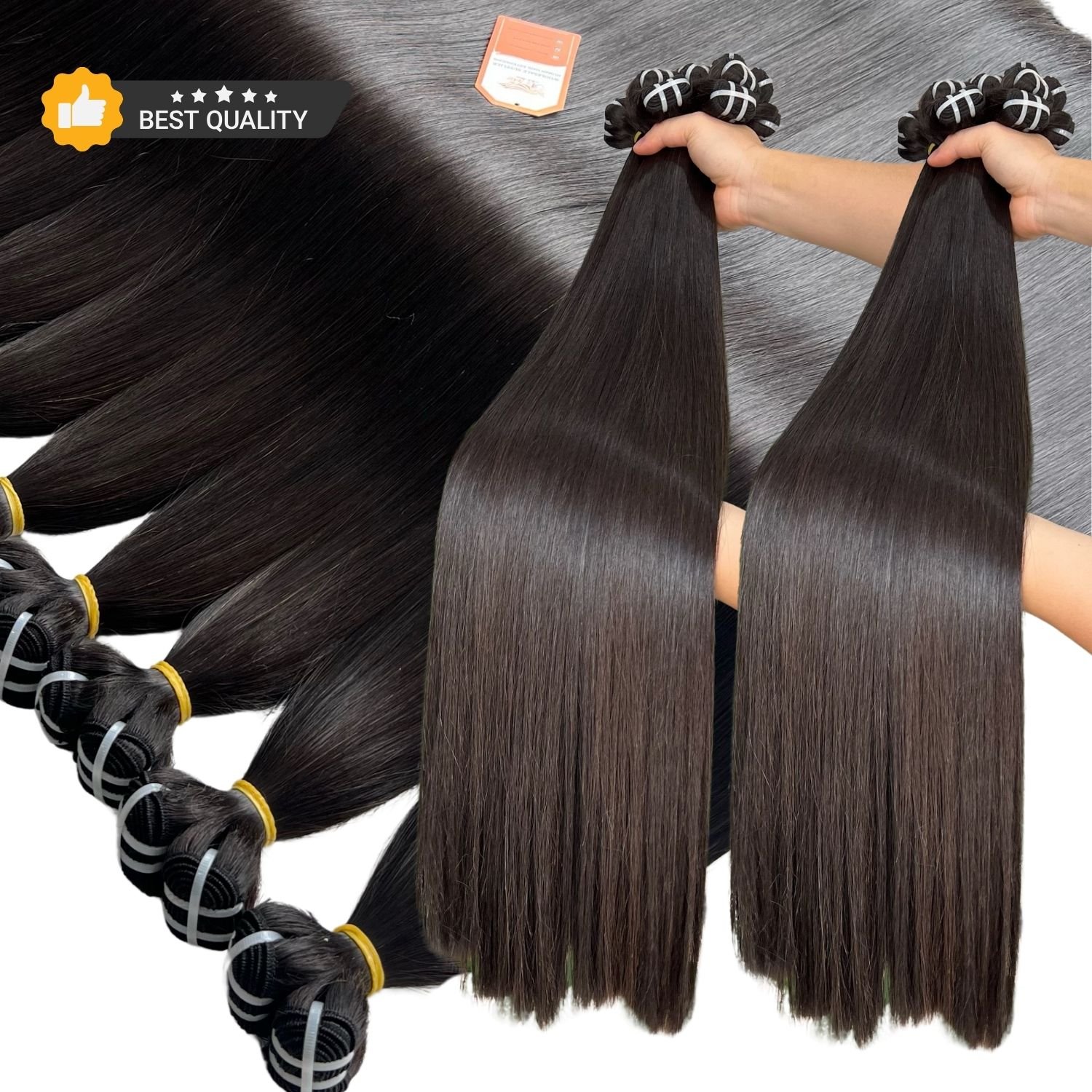 Wholesale Vietnamese Bone Straight Hair Bundles Machine Weft Top Quality 100% Remy Hair Extensions Worldwide Shipping