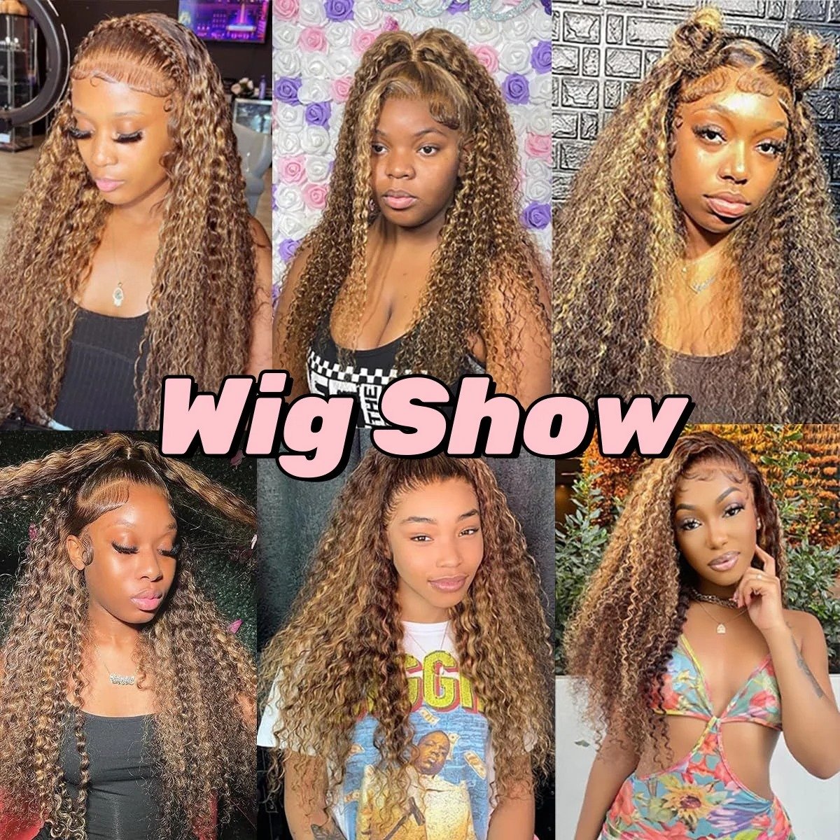 P4-27 Highlight Jerry Curly Lace Front Human Hair Wigs 13x4 Lace Front Wigs Curly Lace Front Human Hair Wigs