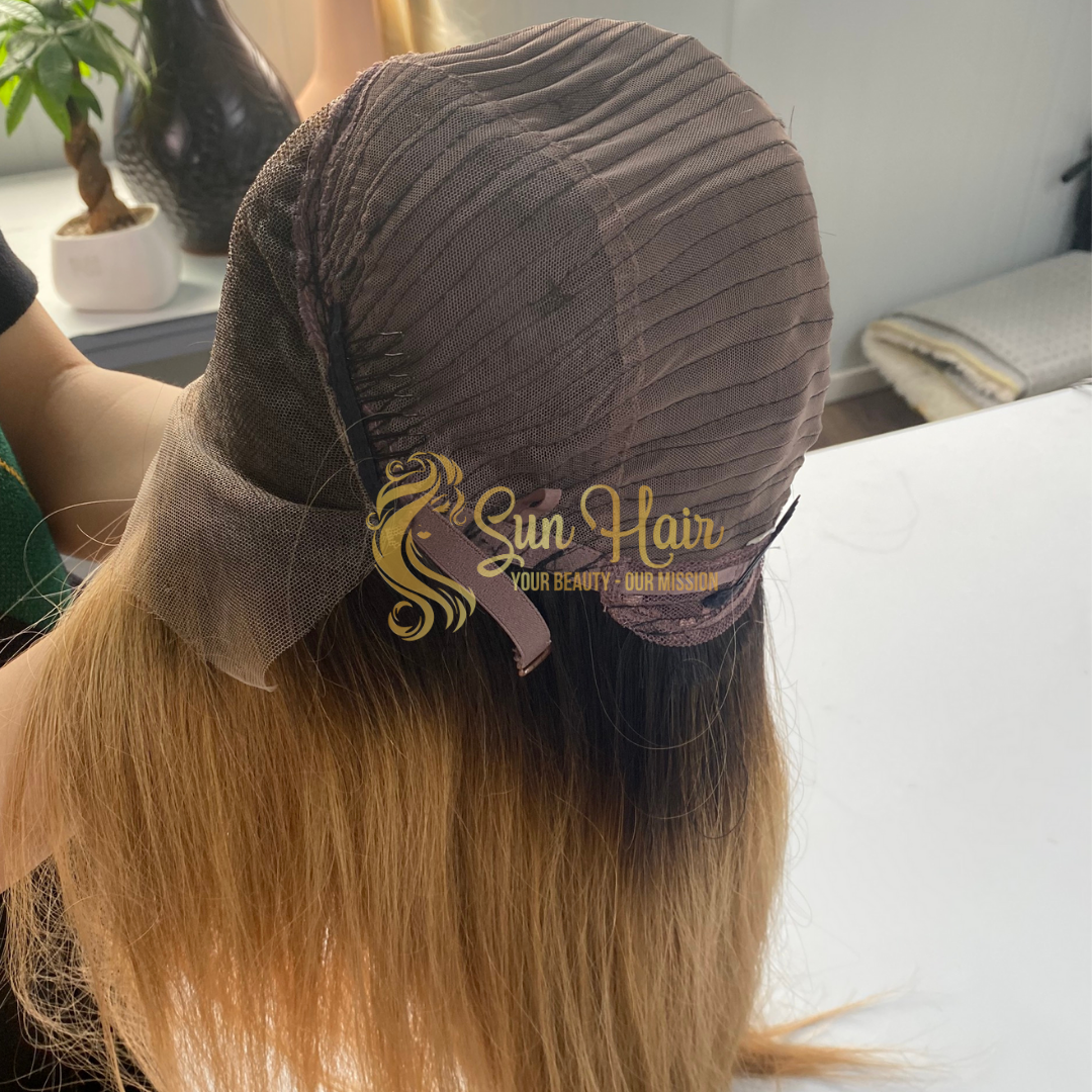Sun Hair Company Hot Trending Ombre Brown Colour Virgin Straight Wig Hair Medium Size 100% Vietnamese Human Hair Extensions