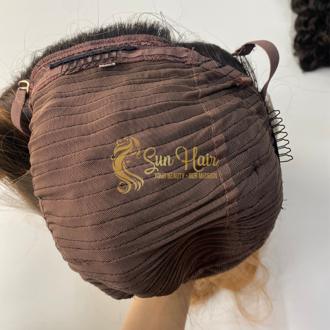 Sun Hair Company Hot Trending Ombre Brown Colour Virgin Straight Wig Hair Medium Size 100% Vietnamese Human Hair Extensions