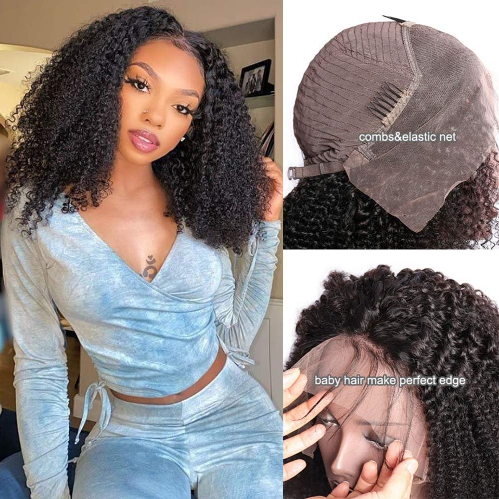 4x4 transparent Human Hair Wig 5x5 Glueless Natural wholesale Kinky Curly Raw Brazilian HD Swiss Lace frontal For Black Women