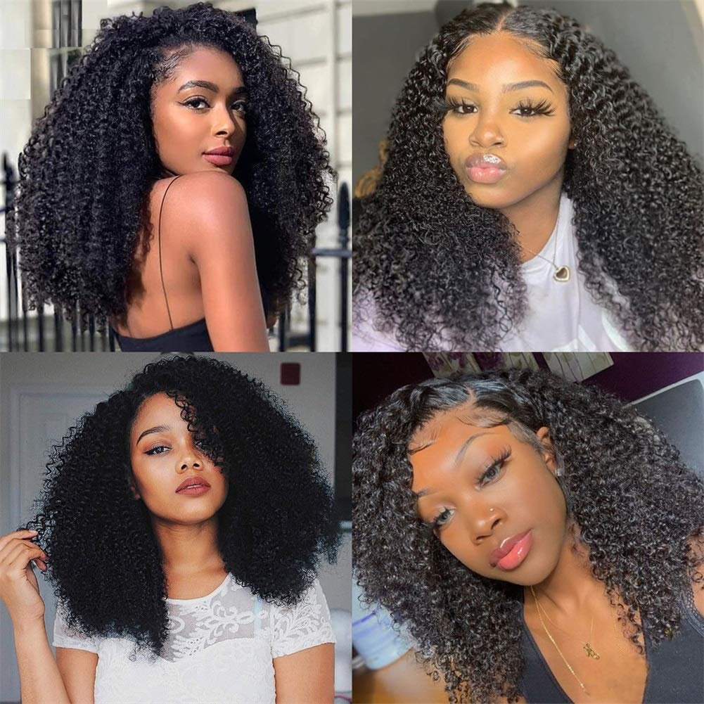4x4 transparent Human Hair Wig 5x5 Glueless Natural wholesale Kinky Curly Raw Brazilian HD Swiss Lace frontal For Black Women