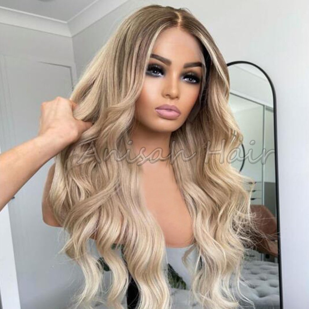 Cuticle Aligned Brazilian Platinum Blonde Lace Front Wigs Human Hair HD Transparent Lace Human Hair Wigs For Black Women