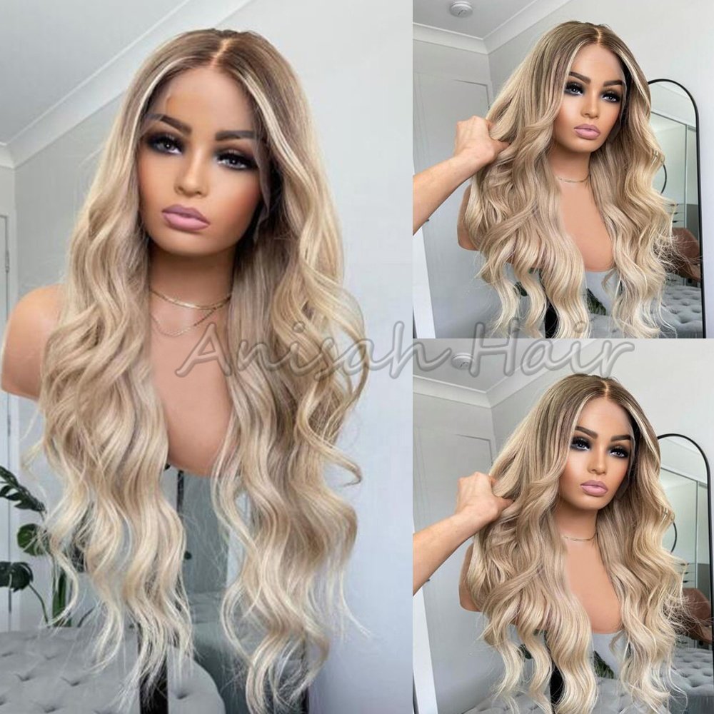 Cuticle Aligned Brazilian Platinum Blonde Lace Front Wigs Human Hair HD Transparent Lace Human Hair Wigs For Black Women