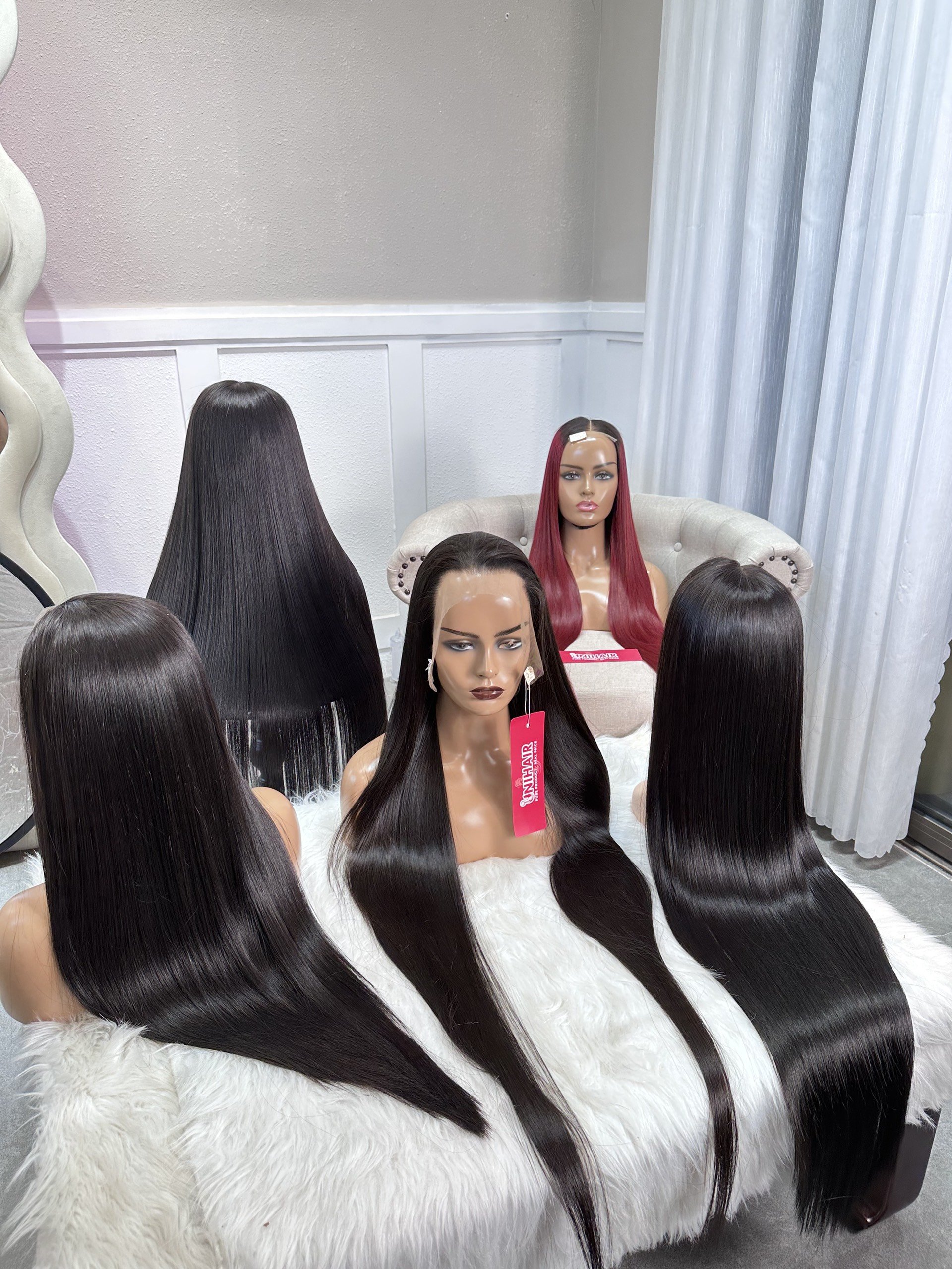Wholesale Price Bone Straight Vietnamese Human Hair Wigs human hair Transparent lace Closure