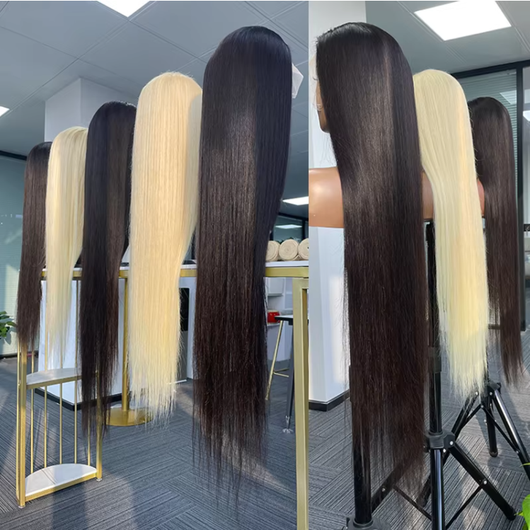 13x6 Raw Indian Lace Frontal Human Hair Wig ,Glueless HD Full Lace Frontal Wigs, Brazilian Straight Curly Wig For Black Women
