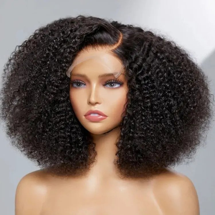 Wholesale Short Afro Kinky Curly Hair Wigs 150% 180% Density, Cheap Price Human Hair Short Bob Wig 100% Virgin Human Hair Wigs