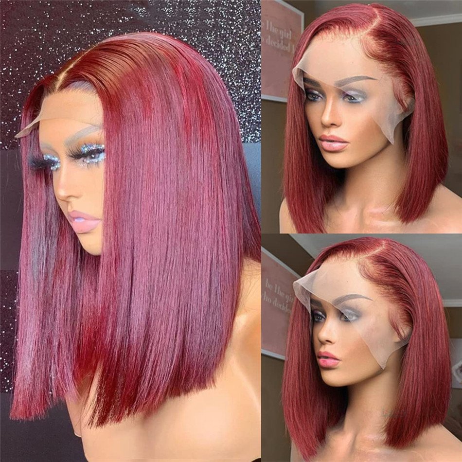 Cheap Grey #613 Blonde Colored Bob Wig Wholesale Peruvian Short Bob Wigs Human Hair Lace Front HD Lace Frontal Wig Human Hair