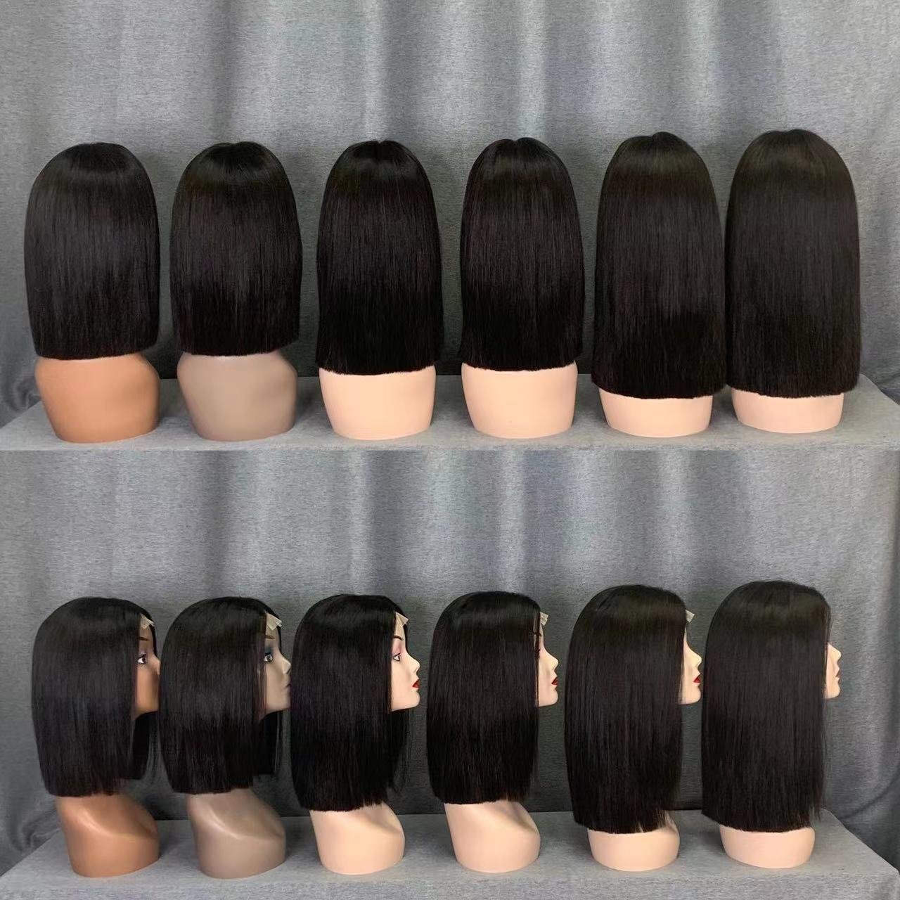 Lace Front Wig Raw Virgin Human Hair Hd Full Transparent Lace Frontal Wigs For Black Women Cheap Straight Short Bob Wig