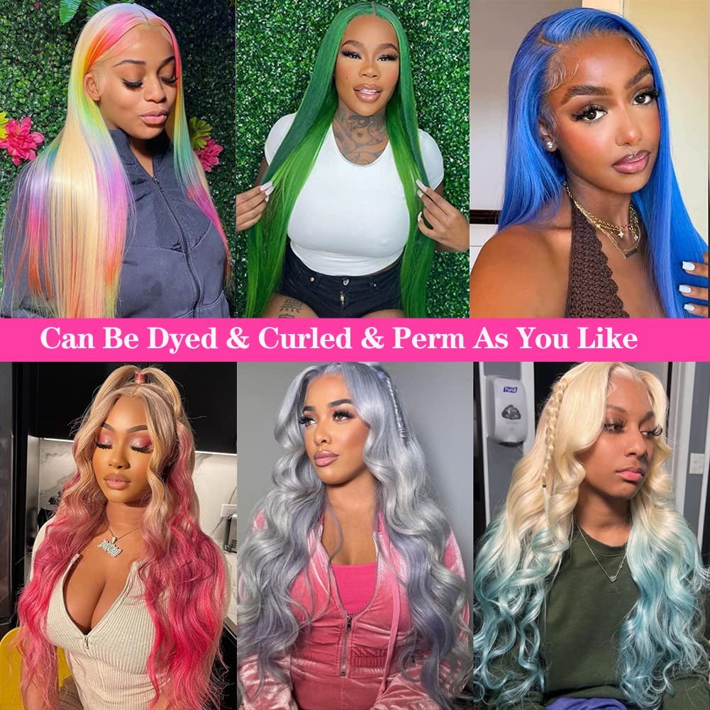 613 Lace Frontal Wig Human Hair Wig HD Transparent Bone Straight 13x4 PrePlucked For Women 613 Blonde Straight Lace Front Wig