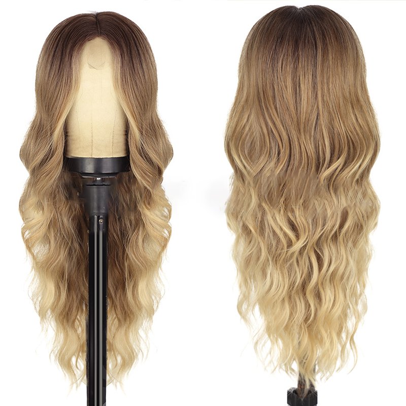 Factory Direct Sale Human Hair Transparent Hd Full Lace Wig 26Inch Multicolor Wave Lace front Wig for Women
