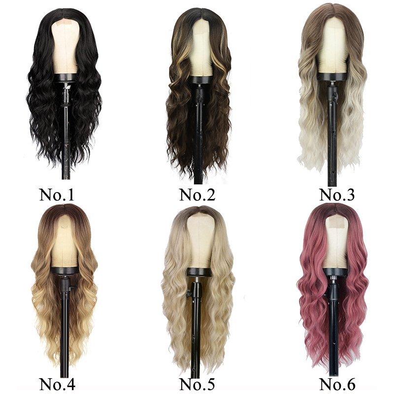 Factory Direct Sale Human Hair Transparent Hd Full Lace Wig 26Inch Multicolor Wave Lace front Wig for Women