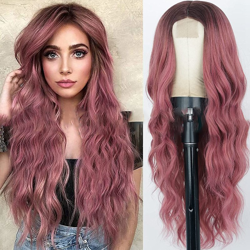 Factory Direct Sale Human Hair Transparent Hd Full Lace Wig 26Inch Multicolor Wave Lace front Wig for Women