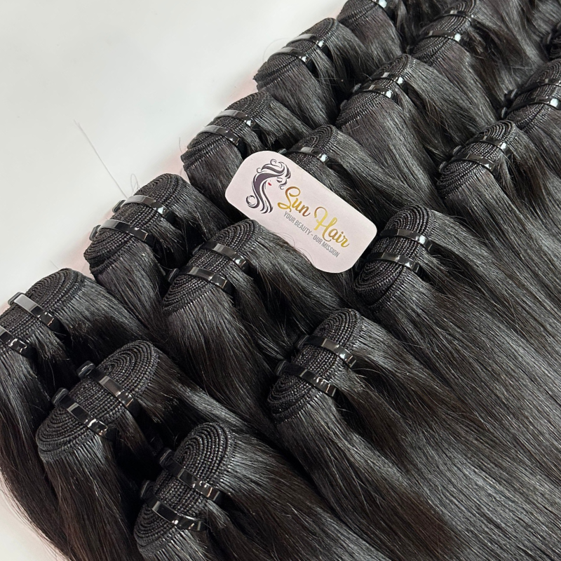 Sun Hair Company Wholesale Hot Selling Natural Black Raw Hair Weft Short Bundles 100% Vietnamese Human Hair Extensions